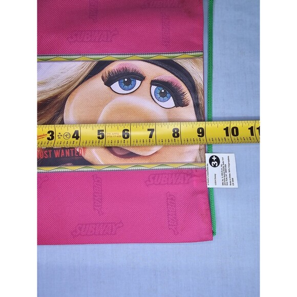 Disney Miss Piggy MUPPETS MOST WANTED Drawstring Lunch BackPack Tote Bag - Picture 4 of 4
